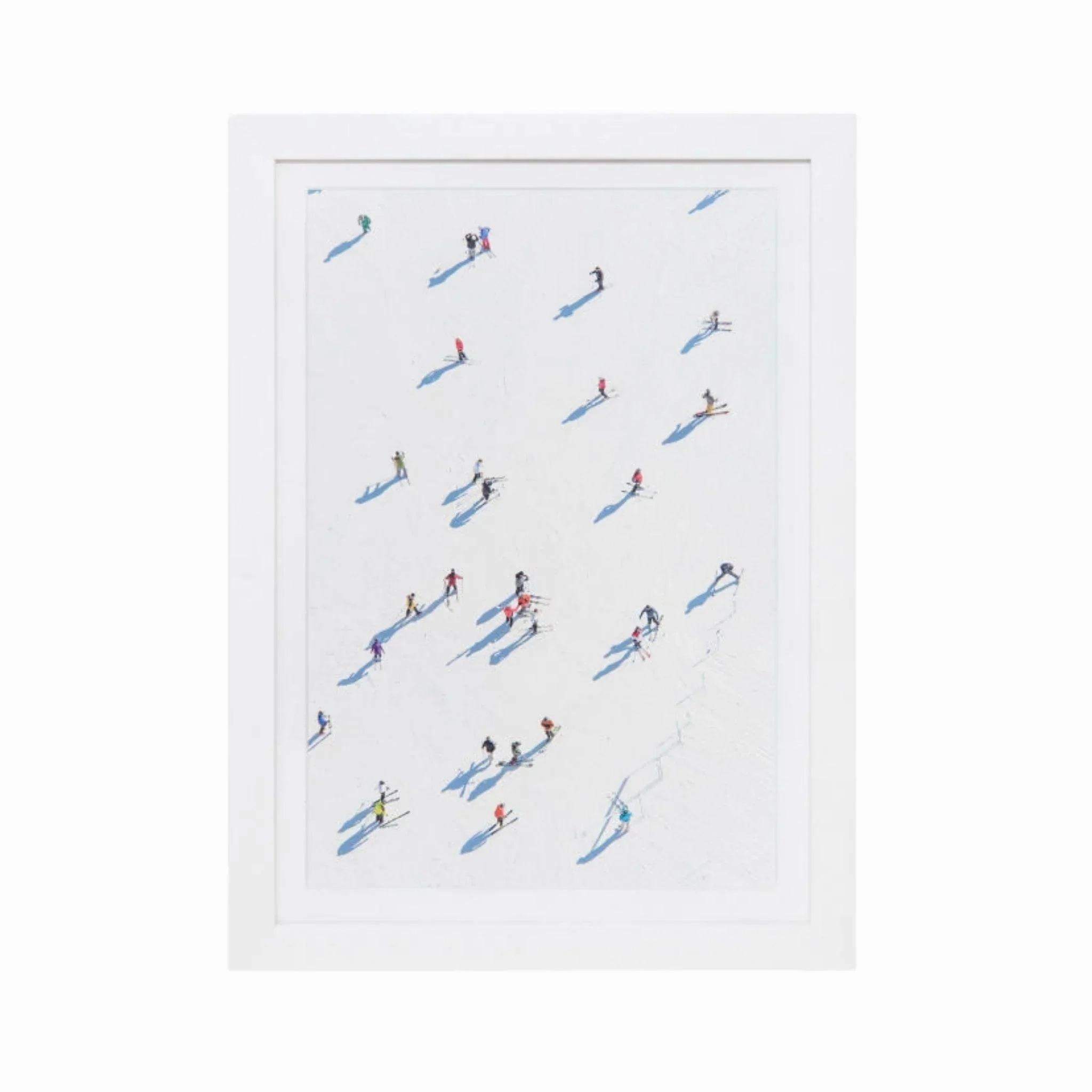 Deer Valley Skiers Mini Framed Print by Gray Malin
