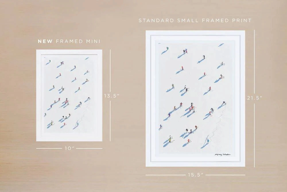 Deer Valley Skiers Mini Framed Print by Gray Malin