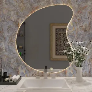 Designer Organic Shaped LED Bathroom Mirror 