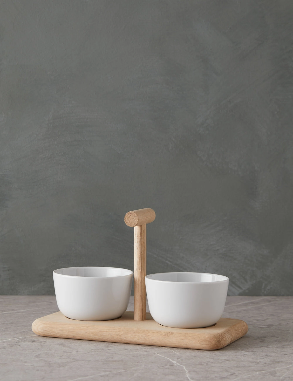 Dine Duo Condiment Set   Oak Base by LSA International 