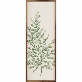 Distressed Leaf Three Wood Framed Print 