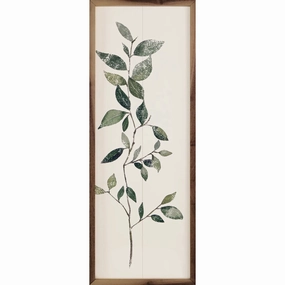 Distressed Leaf Two Wood Framed Print 