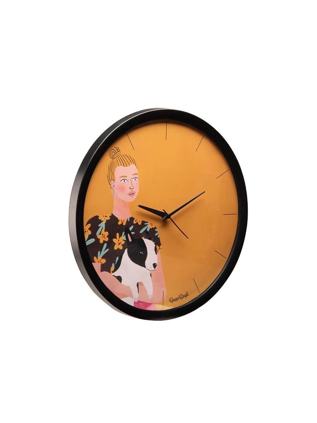 Dog Love Multicolor Wall Clock