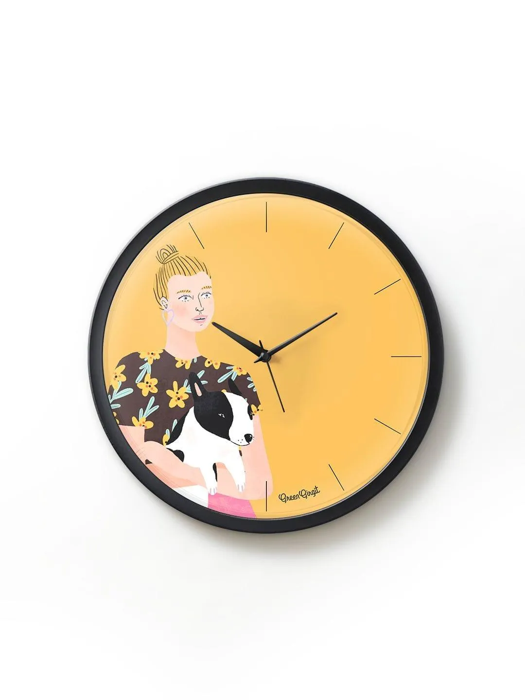 Dog Love Multicolor Wall Clock