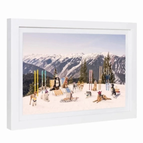 Dogs of Aspen Mini Framed Print by Gray Malin 