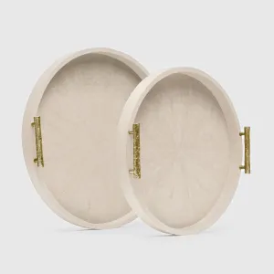 Doris Shagreen Round Tray 