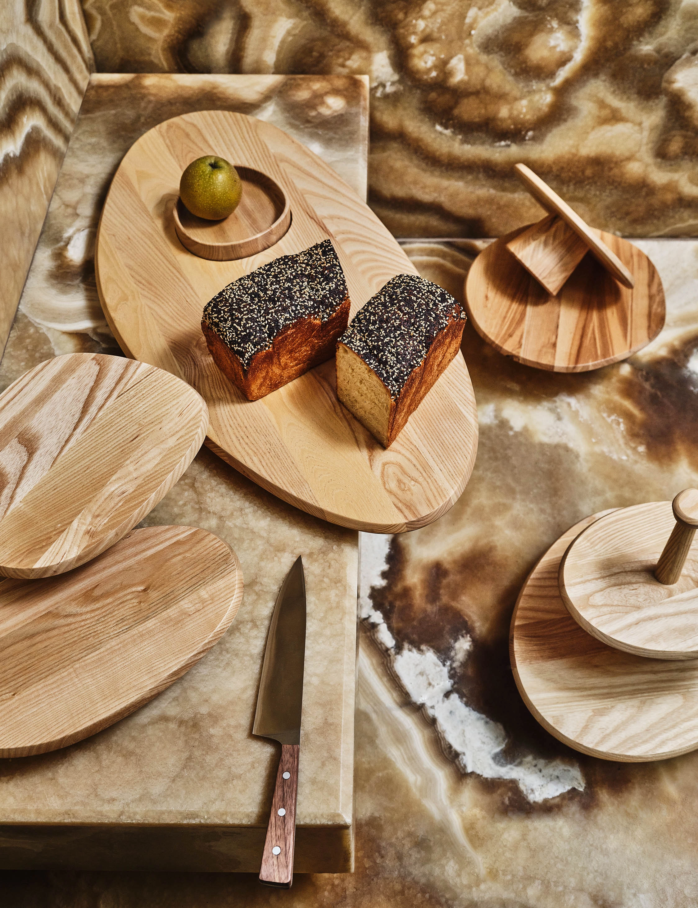 Dune Ash Wood Cake Stand by Kelly Wearstler x Serax