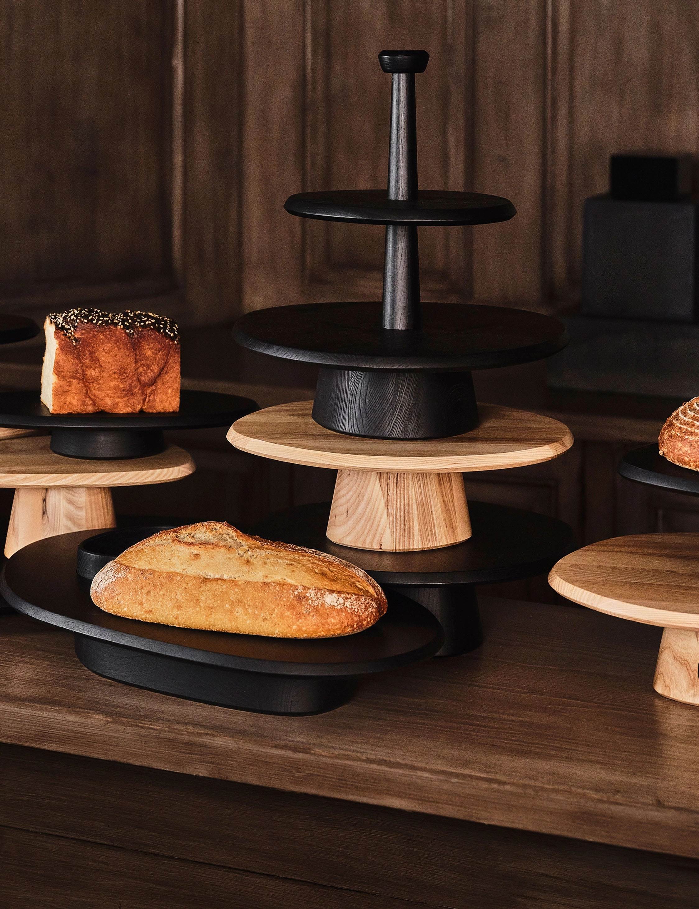 Dune Ash Wood Cake Stand by Kelly Wearstler x Serax