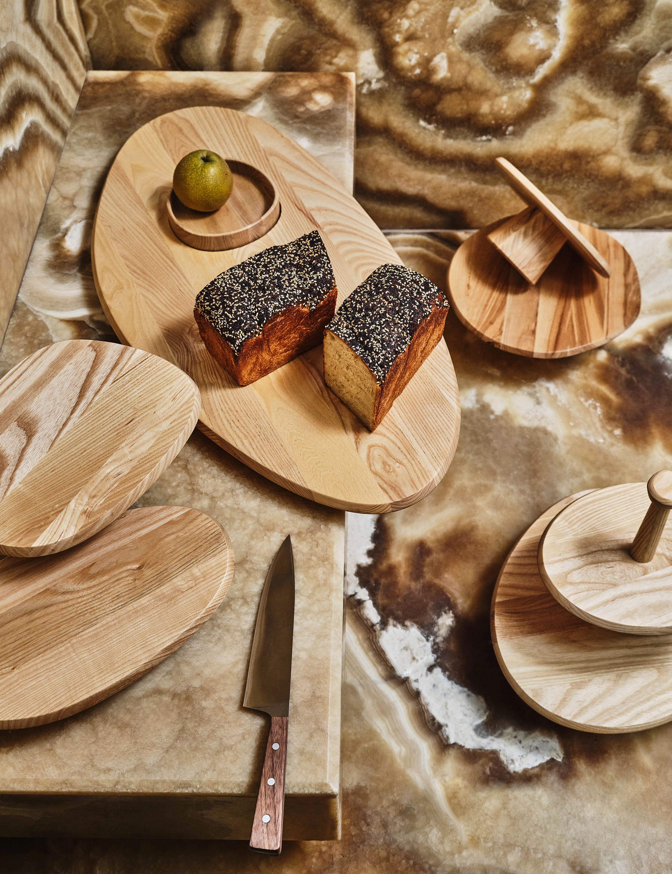Dune Ash Wood Cake Stand by Kelly Wearstler x Serax