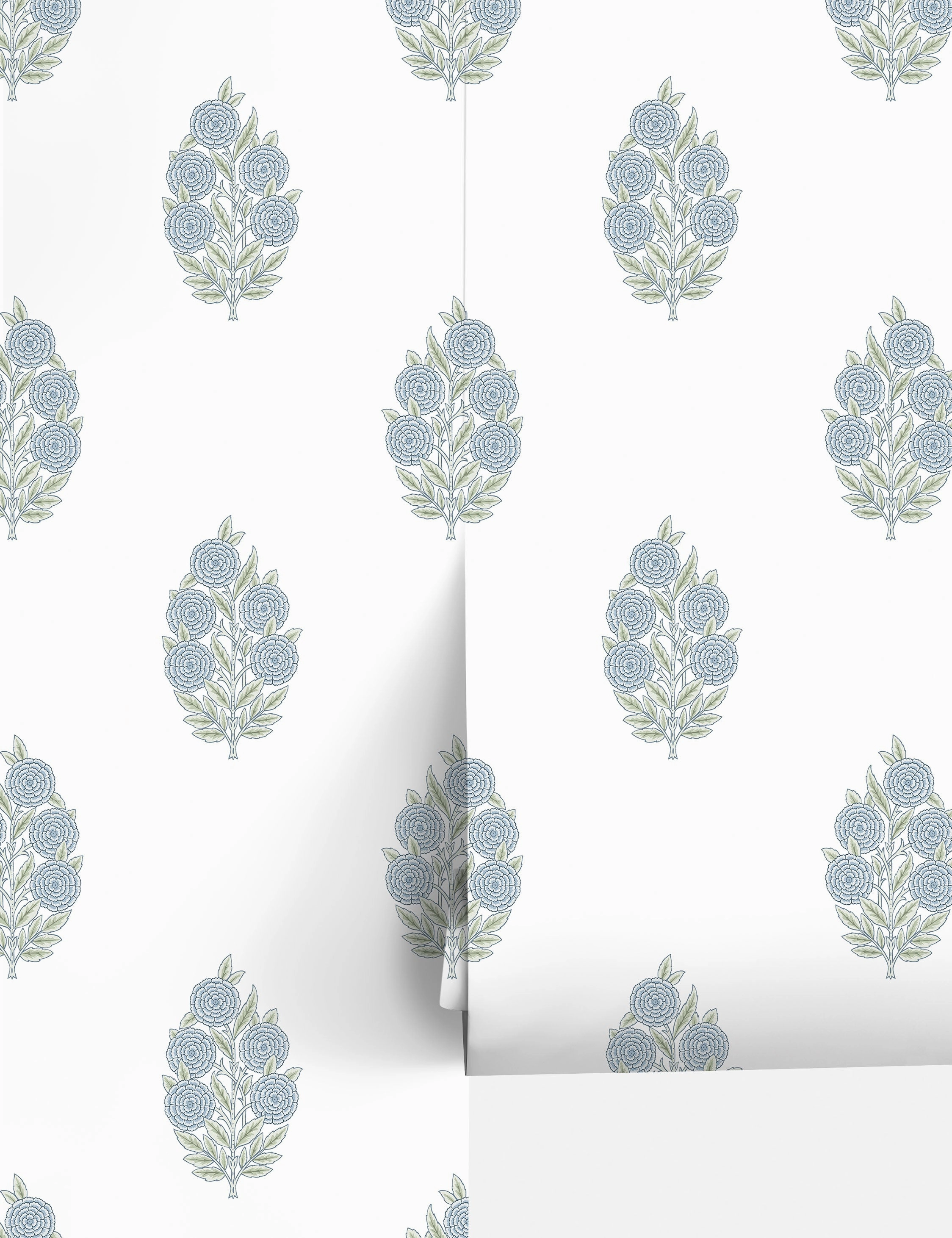 Dutch Floral Peel   Stick Wallpaper by Tamara Day 