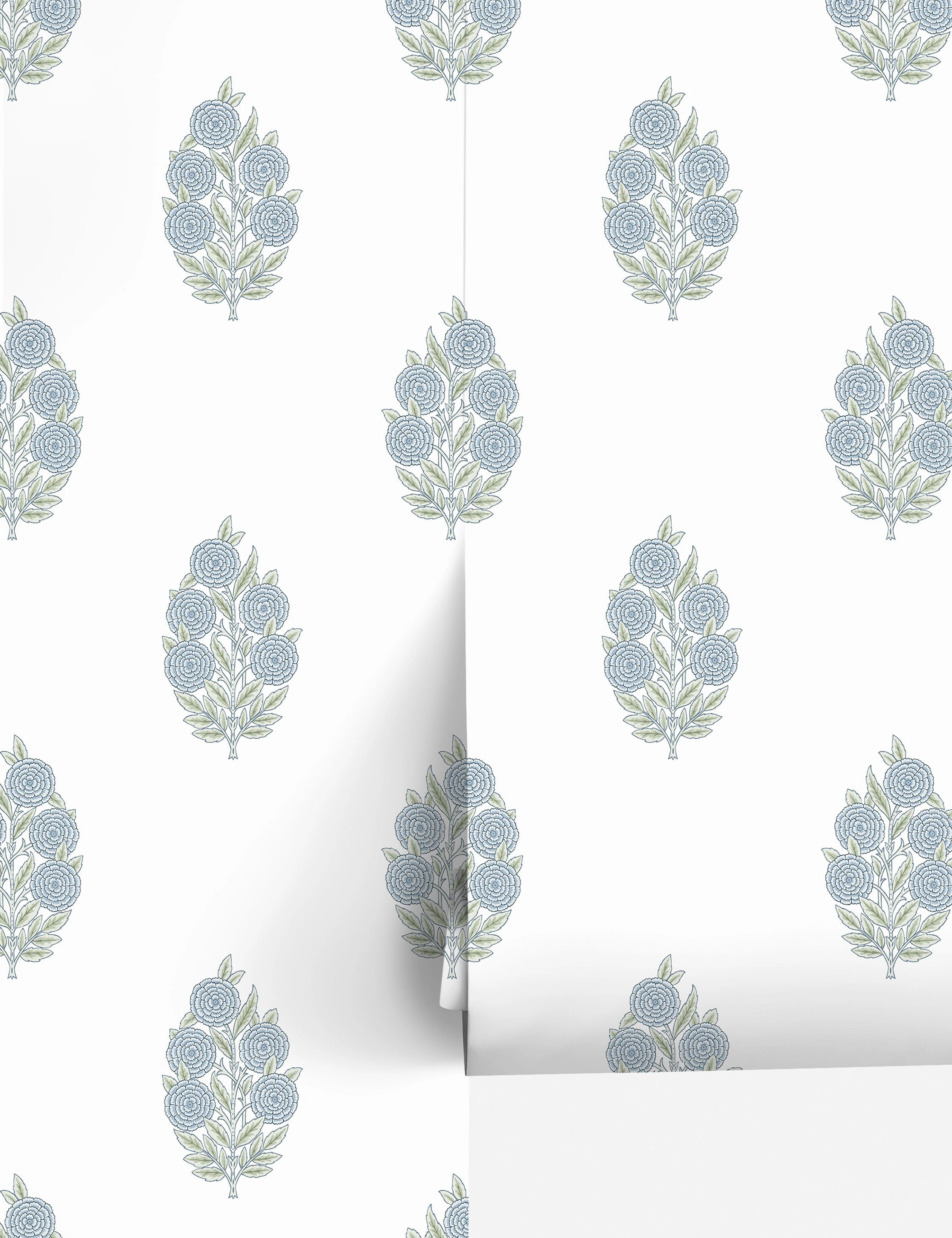 Dutch Floral Peel   Stick Wallpaper by Tamara Day 