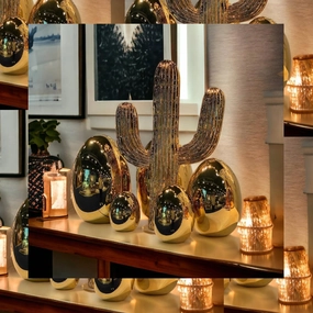 Eggs - Ceramics Chrome Gold Small 