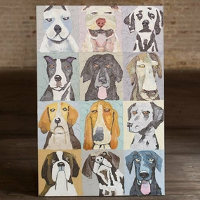 Emotional Dogs Oil Painting 