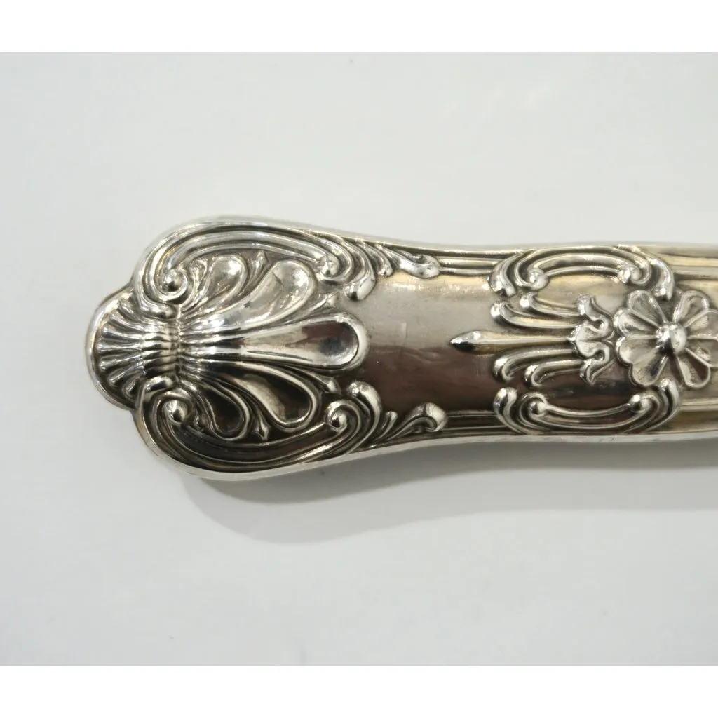 English Art Nouveau Sheffield Sterling Silver Mounted Large Magnifying Glass