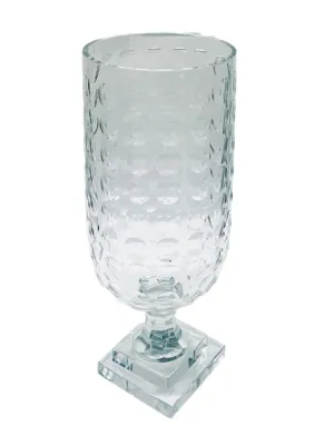 Etched Dots Large Hurricane Vase 