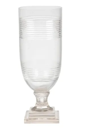 Etched Double Birger Rings Hurricane Vase 
