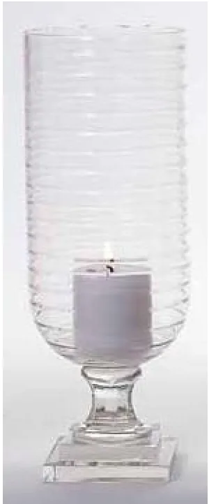 Etched Rings Medium Hurricane Vase 