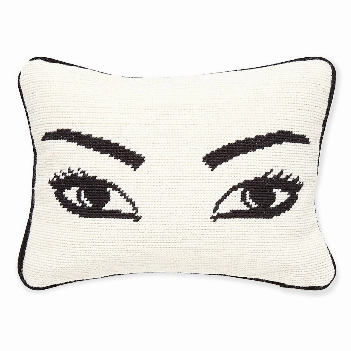 Eyes Needlepoint Throw Pillow 