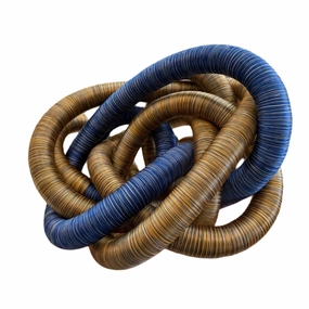 Fabric Knot - Blue / Brown?Large 