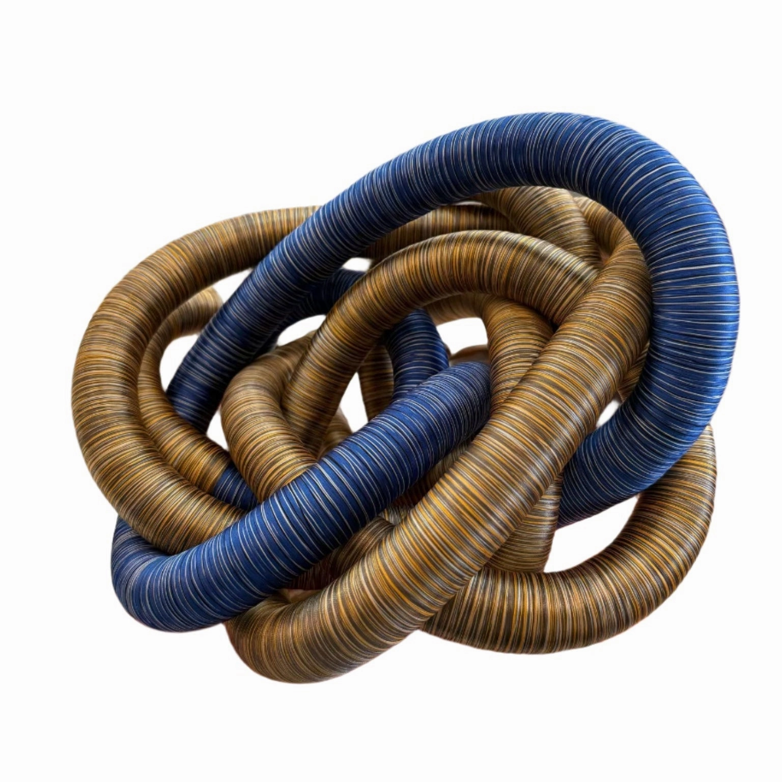 Fabric Knot - Blue / Brown?Large 