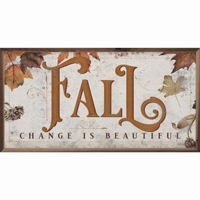 Fall Change Is Beautiful Wood Framed Print 