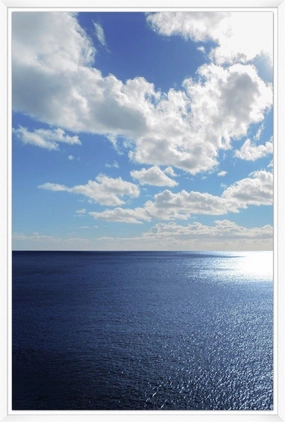 Faraway Blue Waters Framed Wall Art 