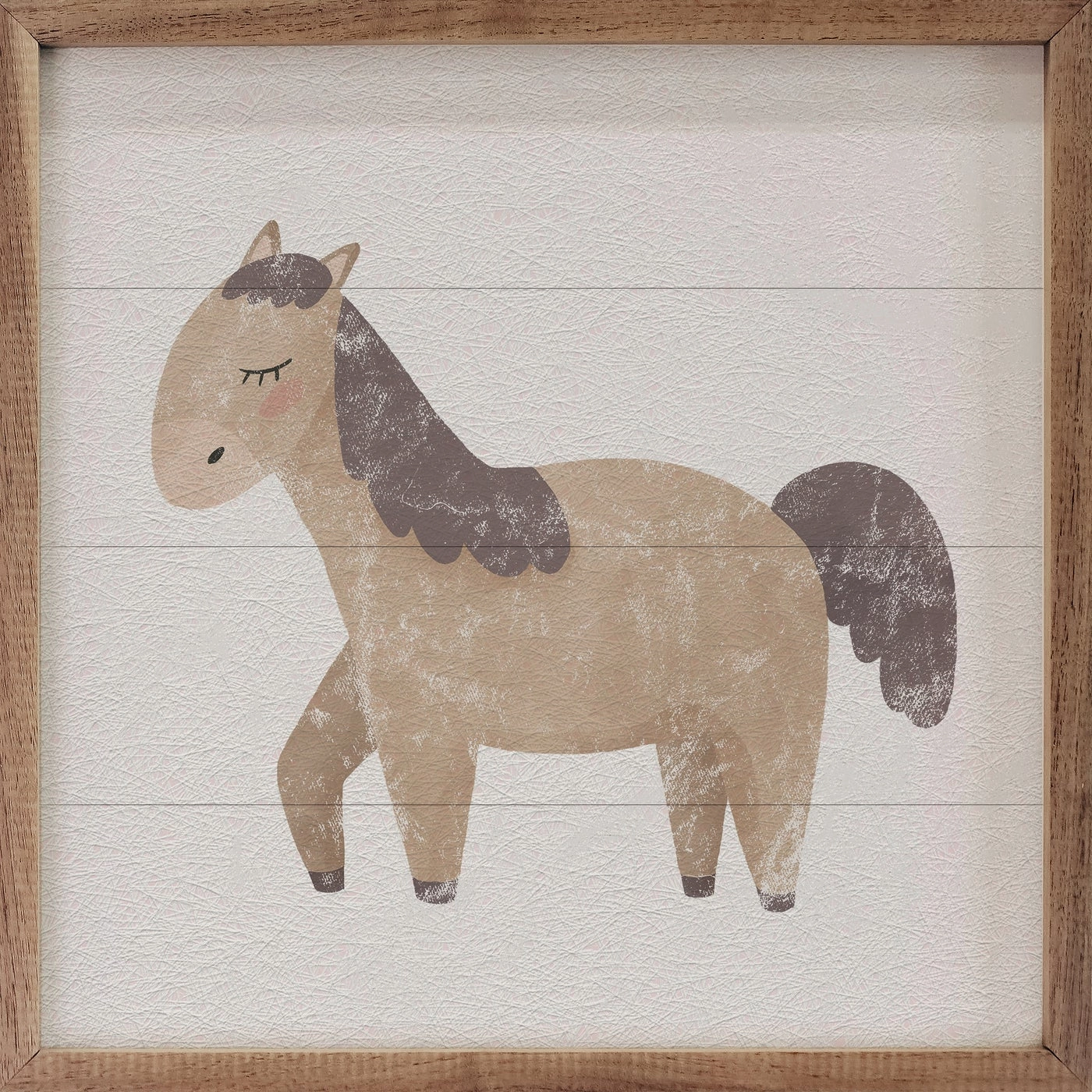 Farmland Horse White Wood Framed Print 