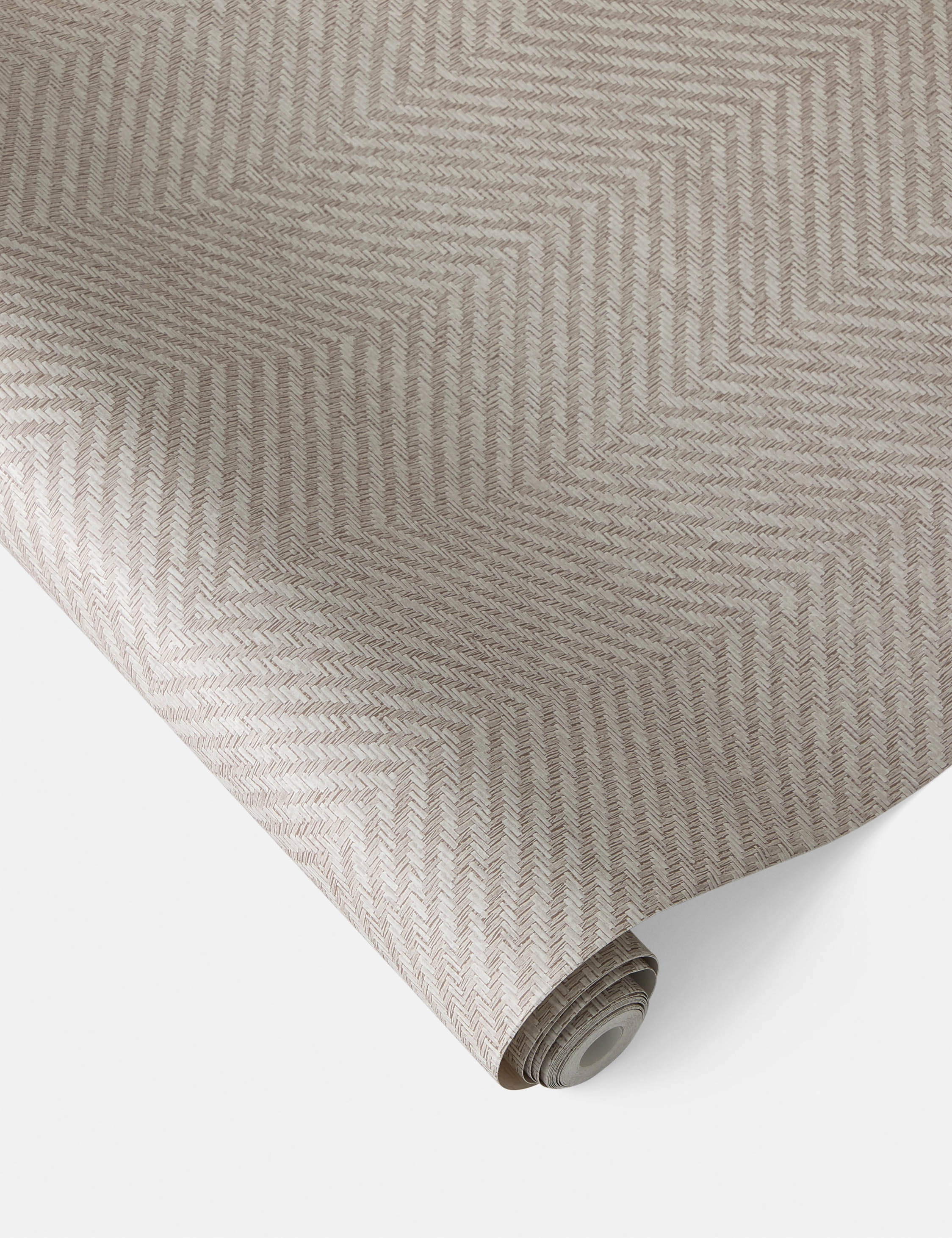 Faux Grasscloth Parquet Textured Peel and Stick Wallpaper by Jeremiah Brent