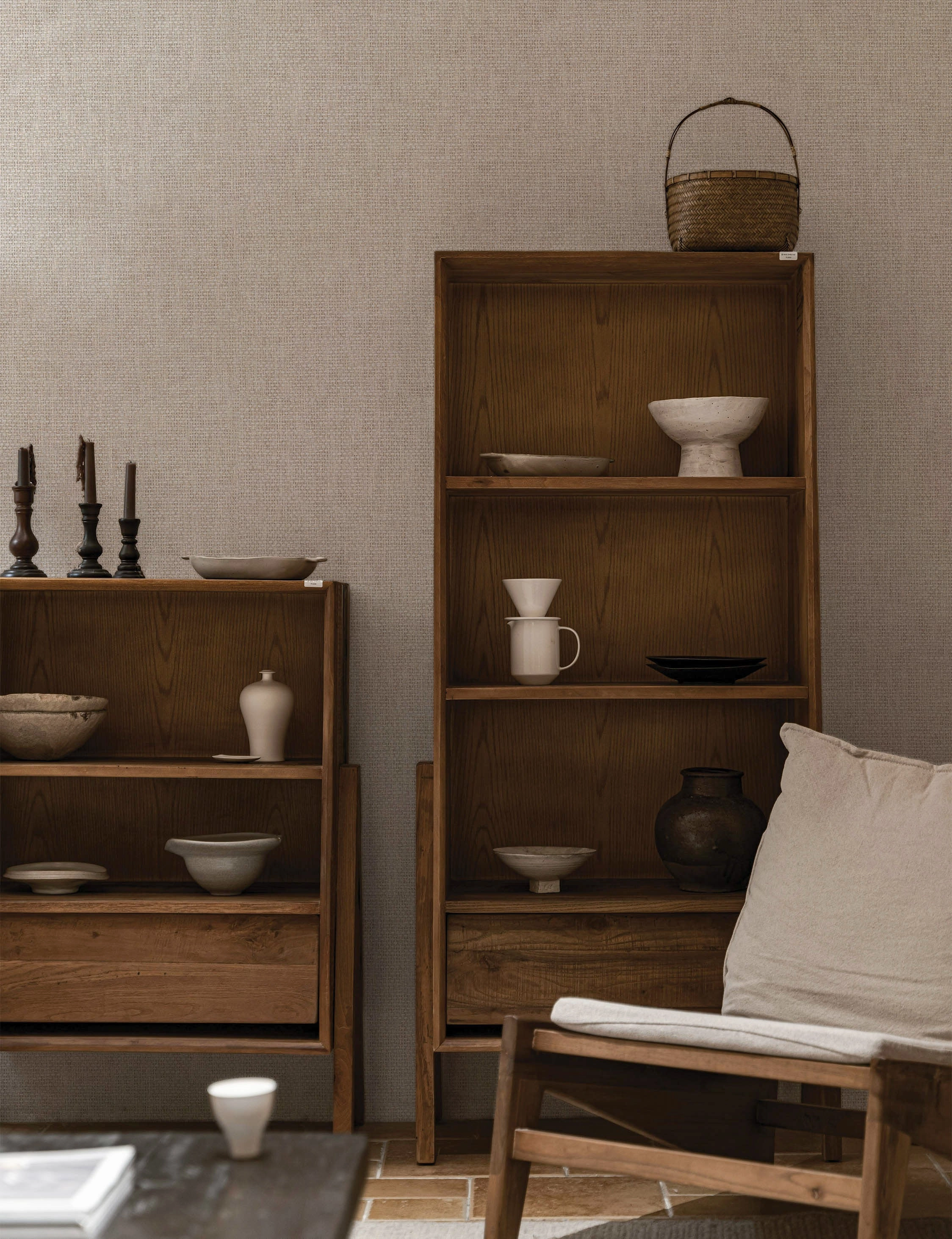 Faux Grasscloth Primitivo Textured Peel and Stick Wallpaper by Jeremiah Brent