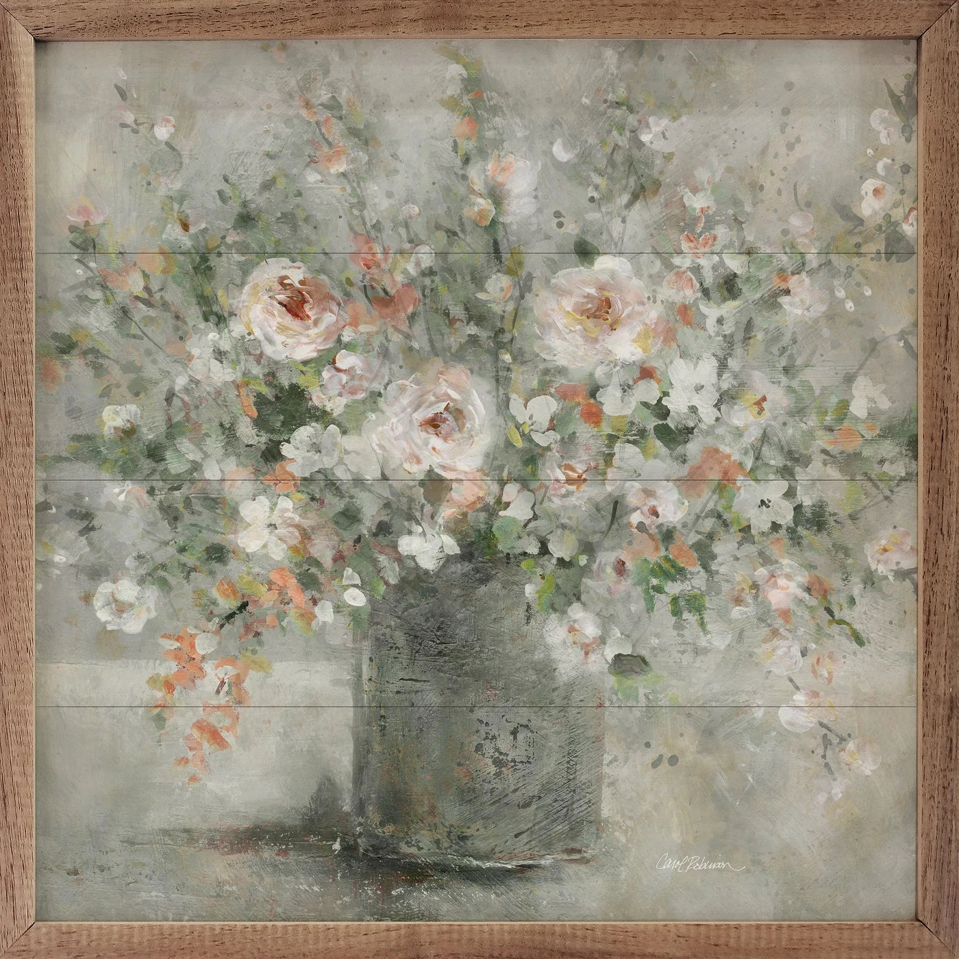 Felicitous Floral By Carol Robinson Wood Framed Print 