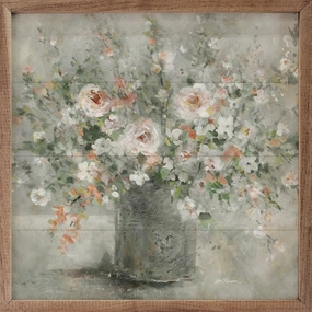 Felicitous Floral By Carol Robinson Wood Framed Print 