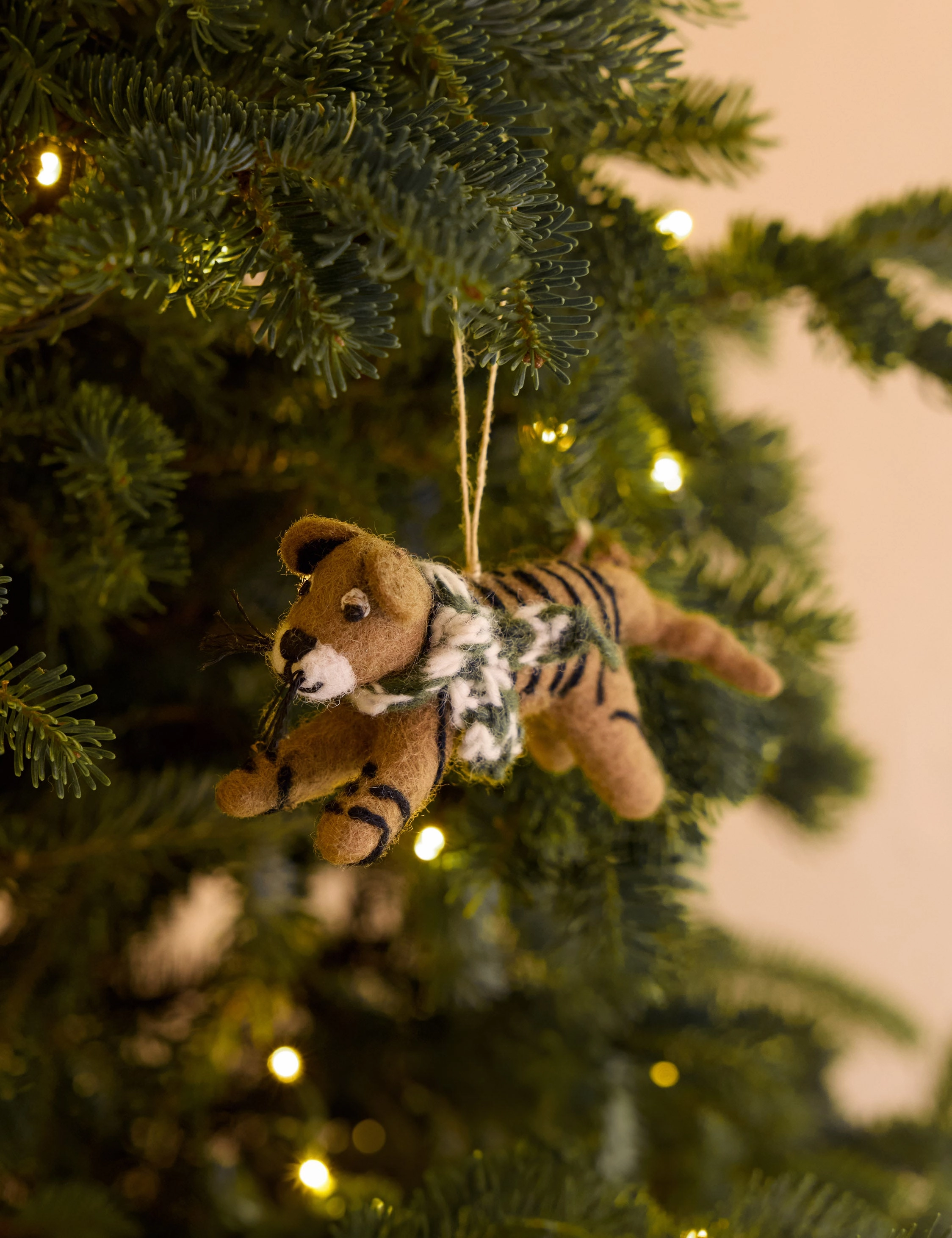 Felt Tiger Trio Ornaments (Set of 3) by Sarah Sherman Samuel