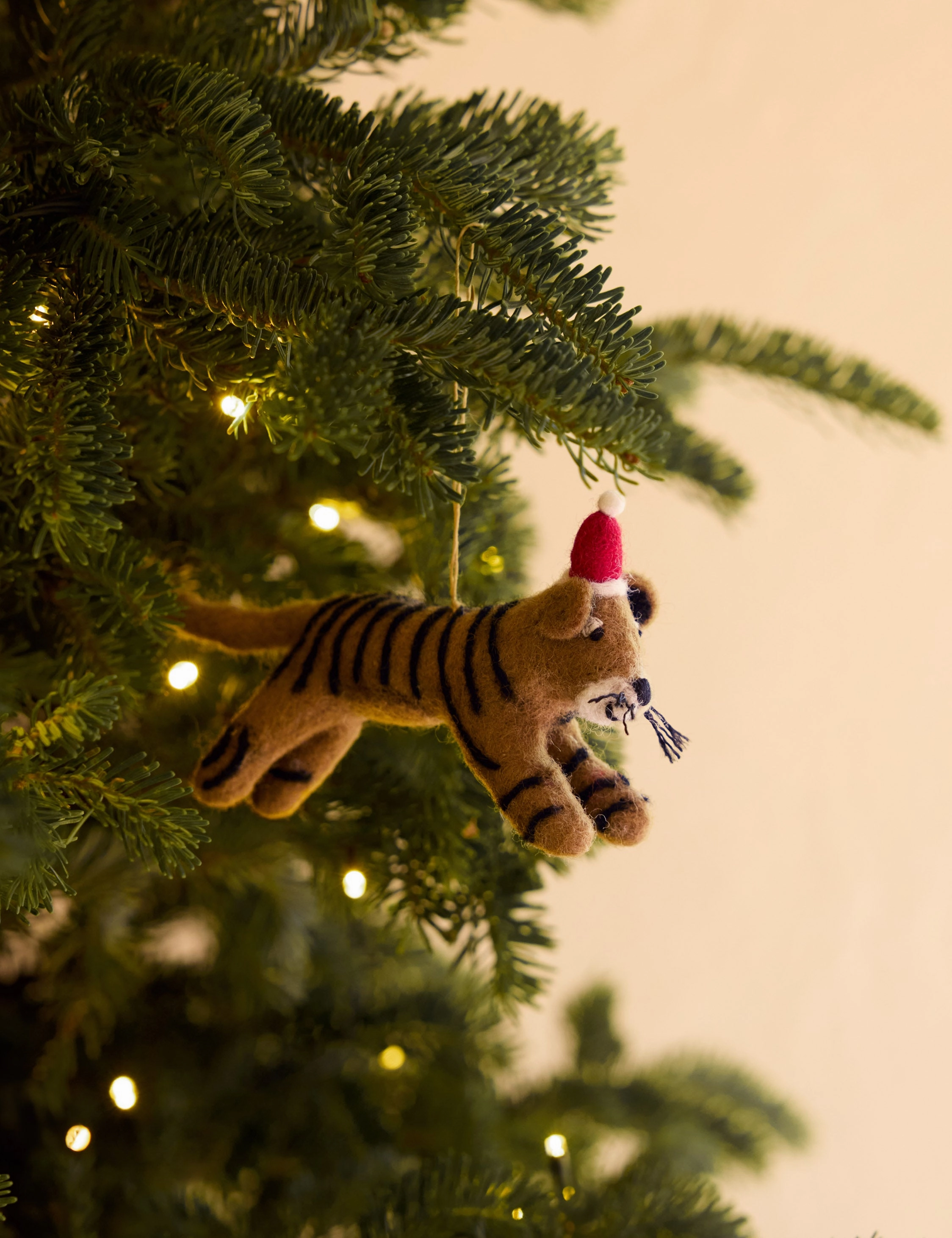 Felt Tiger Trio Ornaments (Set of 3) by Sarah Sherman Samuel