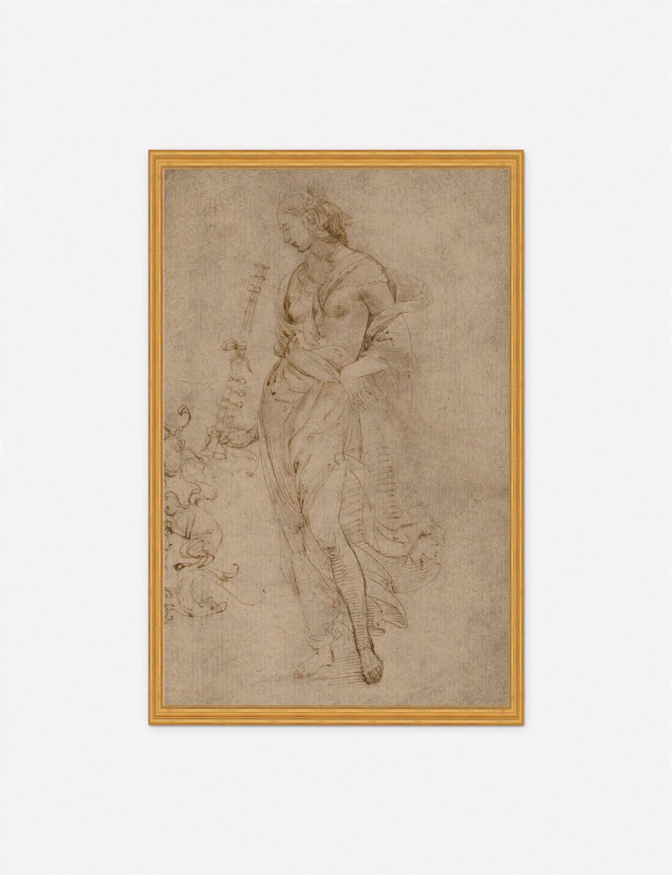 Female Figure with a Tibia Print by Raphael