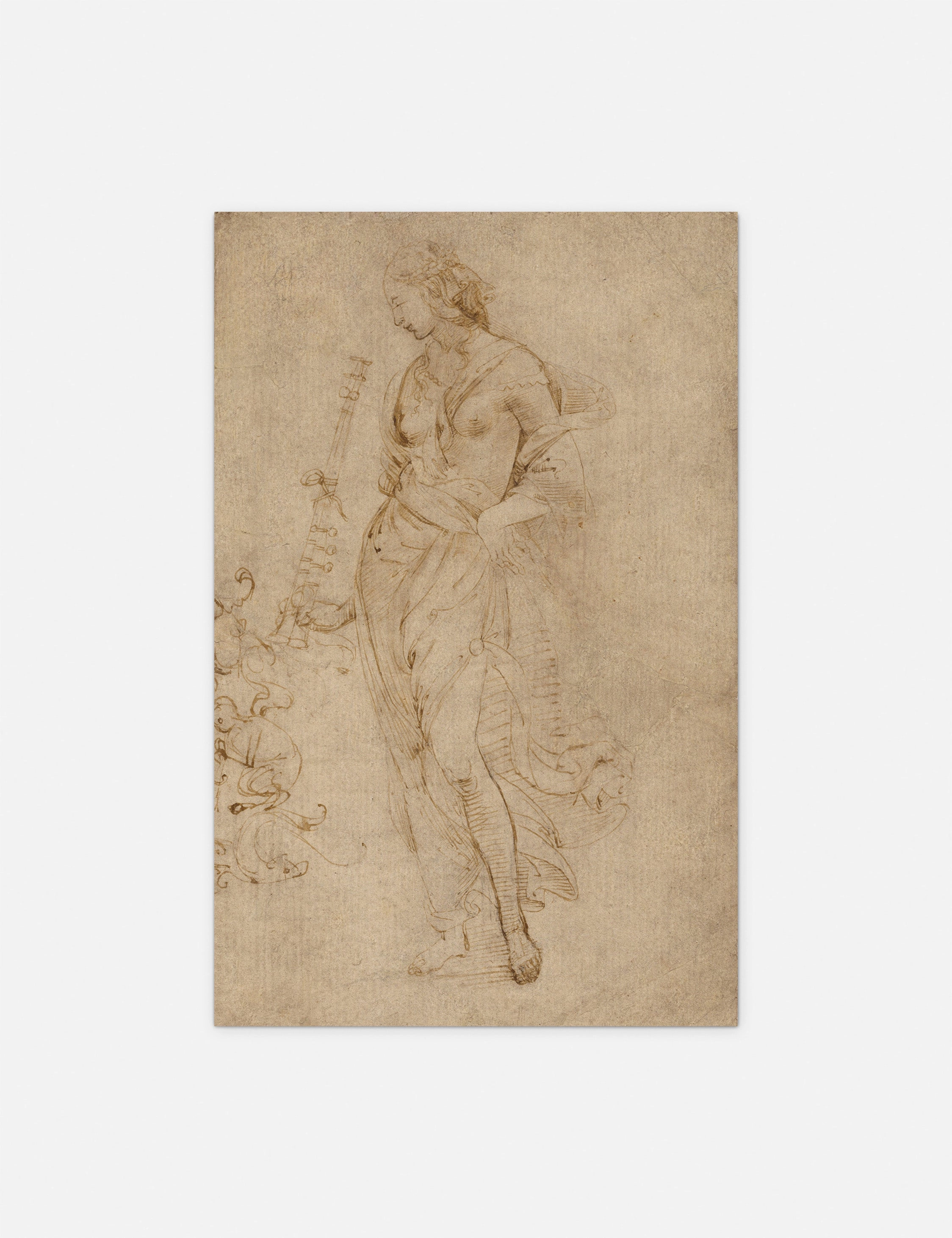 Female Figure with a Tibia Print by Raphael