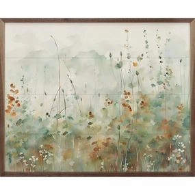 Field Of Green And Brown Wood Framed Print 