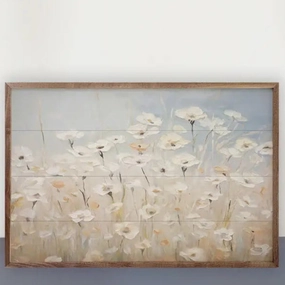 Field Of Poppies Wood Framed Print 