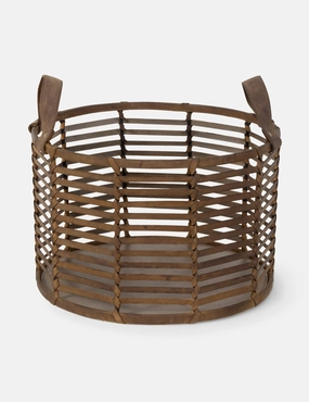 Finn Leather Basket by Regina Andrew 