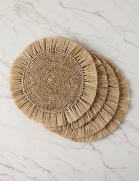 Fique Fringe Placemat (Set of 4) by Tallo de Olivo 