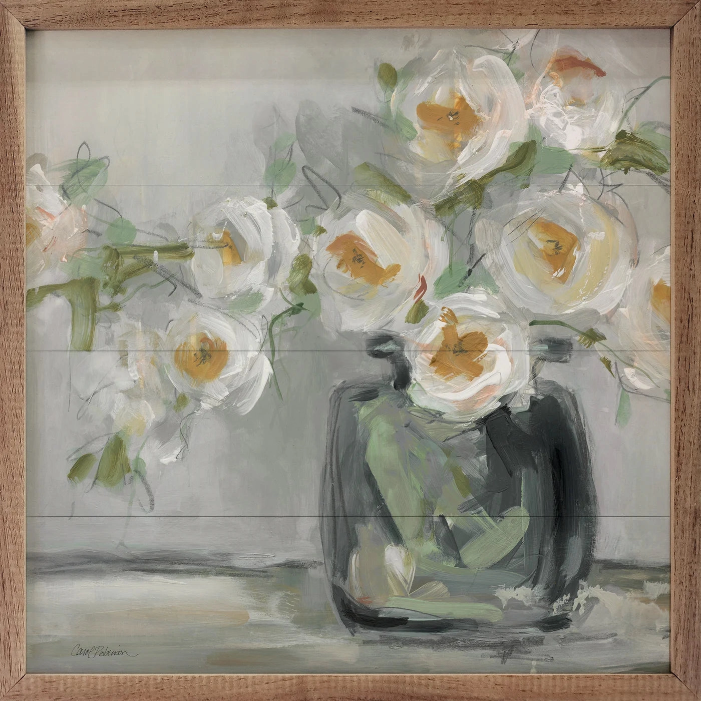 Floral Rhapsody 1 By Carol Robinson Wood Framed Print 