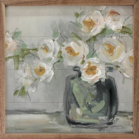 Floral Rhapsody 1 By Carol Robinson Wood Framed Print 
