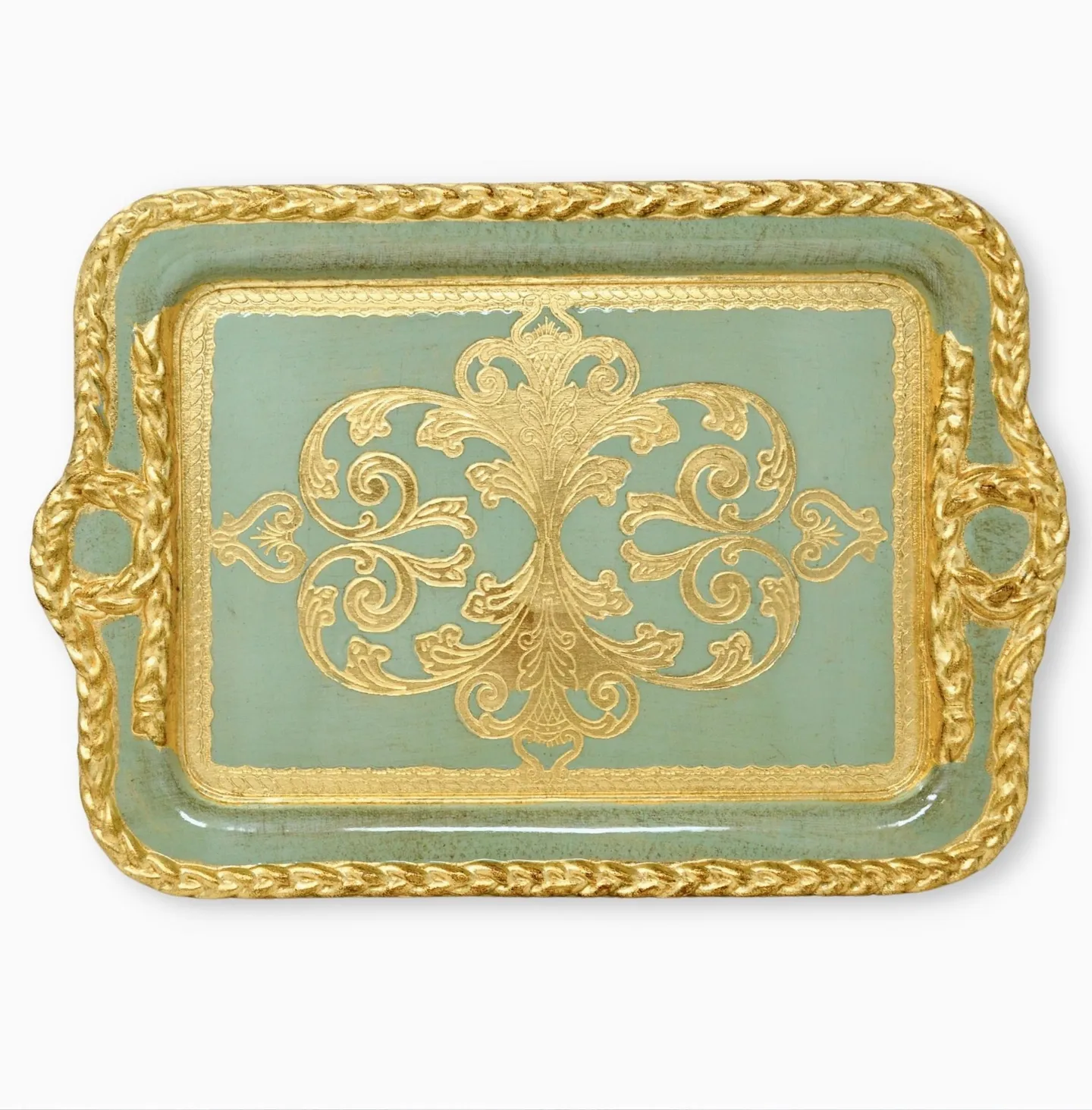 Florentine Carved Wood Tray