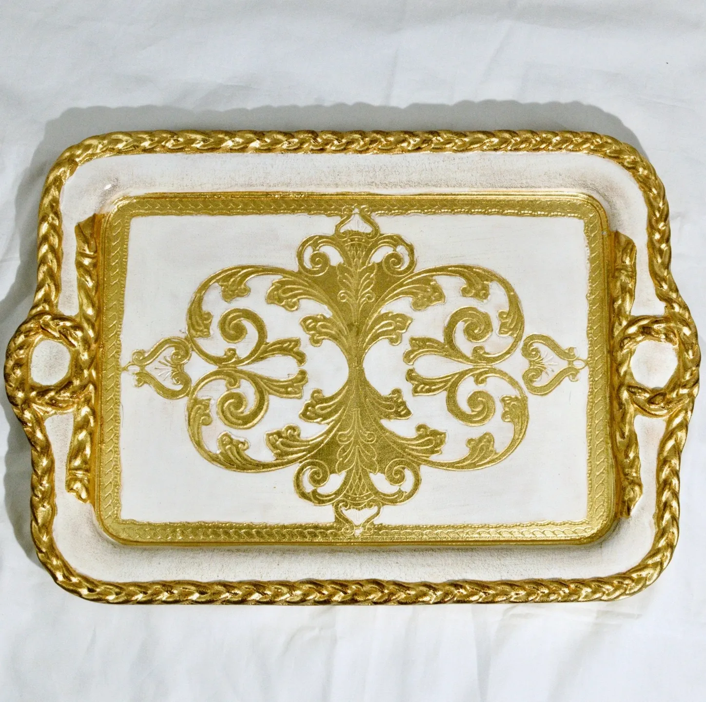 Florentine Carved Wood Tray