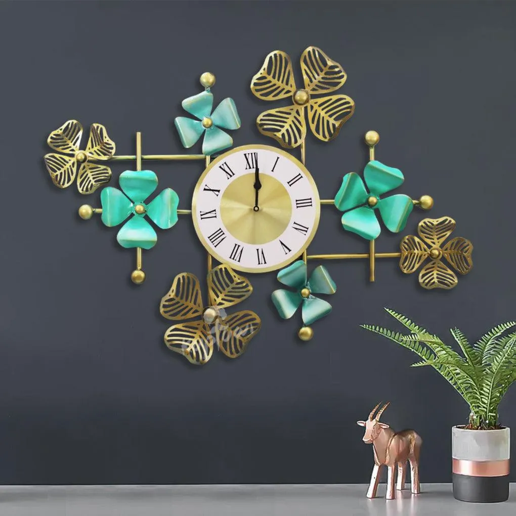 Flower colours wall clock 