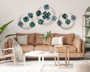 FLOWER SAT OF 3 WALL ART 