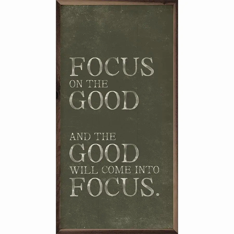 Focus On The Good Wood Framed Print