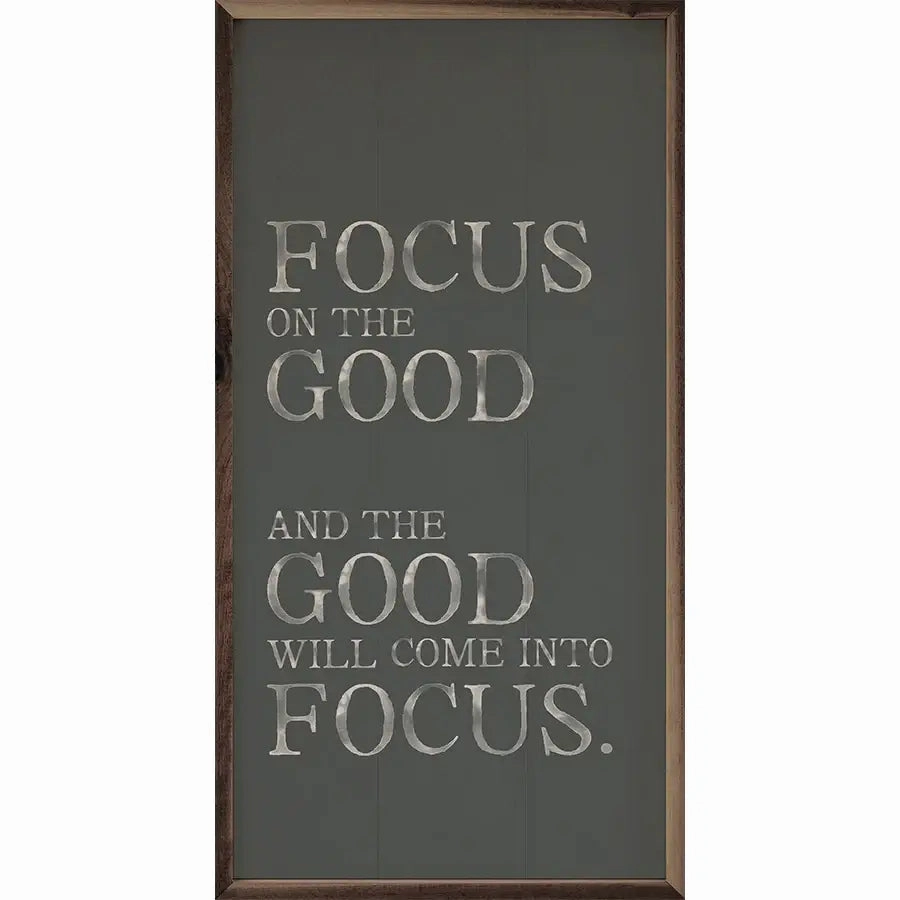 Focus On The Good Wood Framed Print