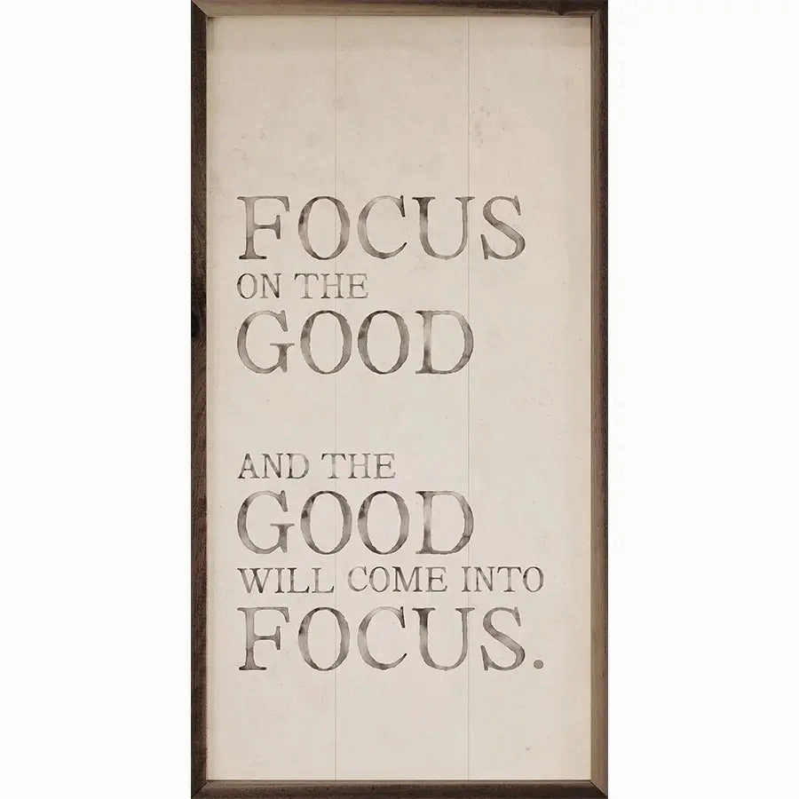 Focus On The Good Wood Framed Print