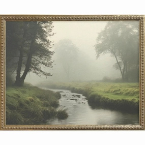 Foggy Stream Gallery Framed Art 
