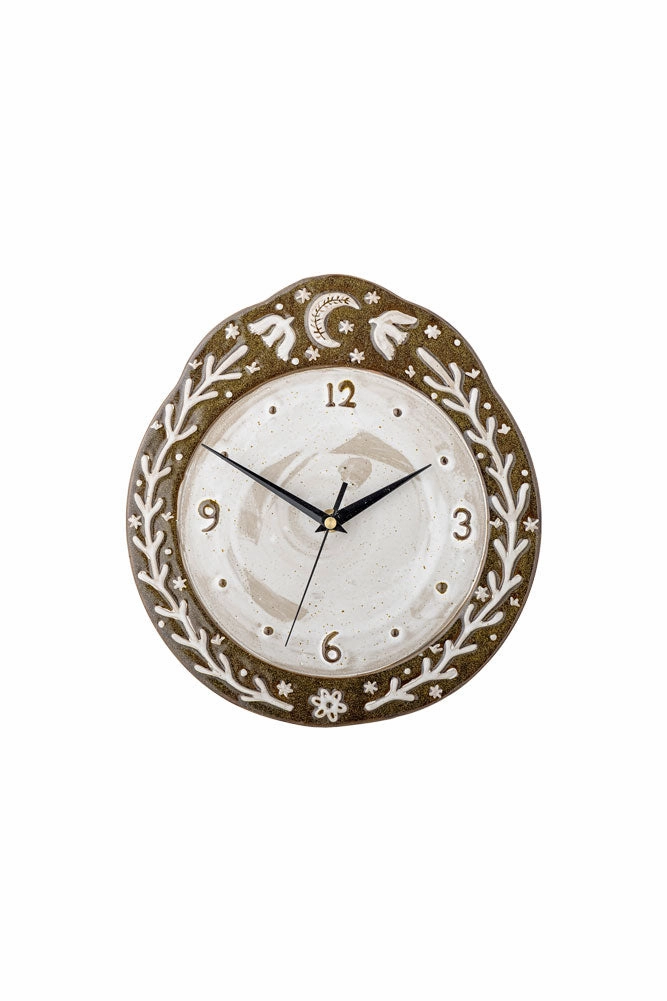 Folk Birds Ceramic Clock
